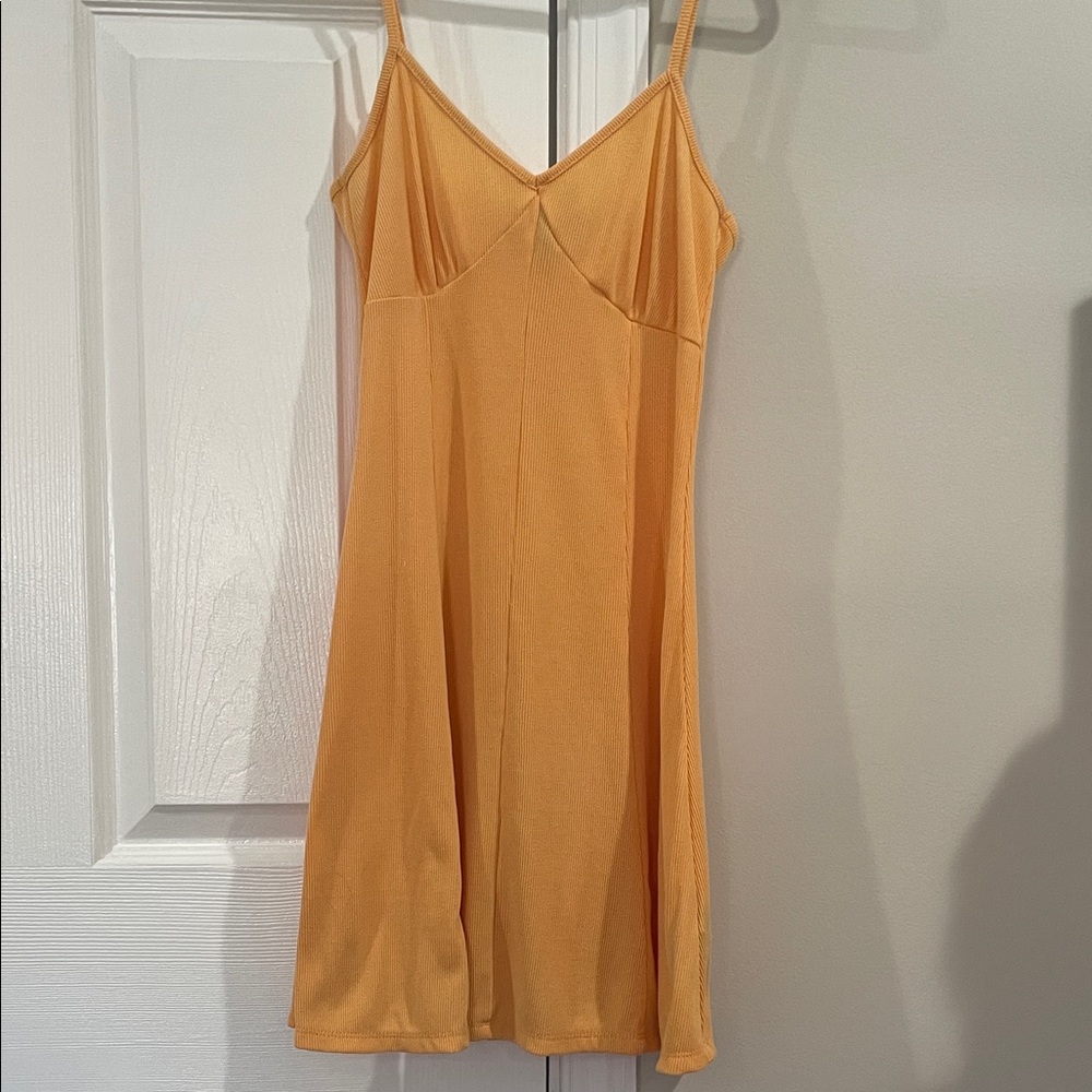 Forever 21 Ribbed Tank Dress in Orange Melon- Size Medium- Junior Fit